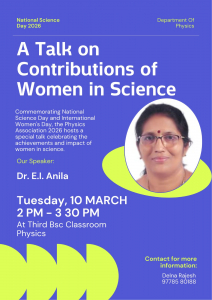 Talk on Contributions of Women in Science